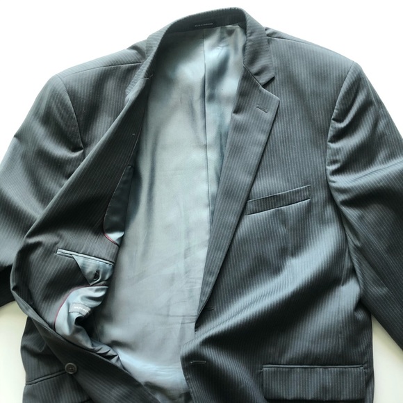 Wilkes Rodriguez regular fit gray pinstripe suit. - Picture 1 of 4